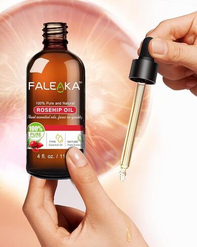 Rosehip Oil Rosehip Oil for Face - Rosehip Seed Oil 4oz, for Face & Skin, Gua Sha Massage, Hair & Nails, Carrier Oil, Unrefined Cold Pressed Rose Hip Oil in Saudi Arabia