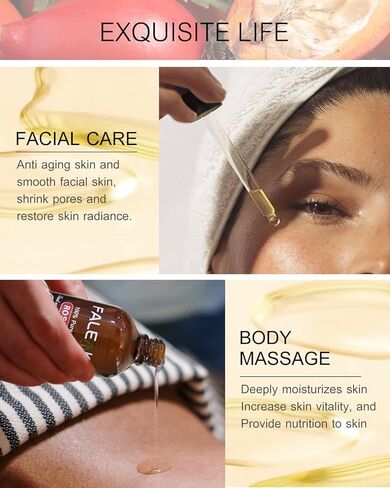 Rosehip Oil Rosehip Oil for Face - Rosehip Seed Oil 4oz, for Face & Skin, Gua Sha Massage, Hair & Nails, Carrier Oil, Unrefined Cold Pressed Rose Hip Oil in Saudi Arabia
