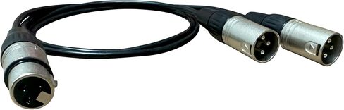 Premium 24" XLR Splitter Cable, XLR Splitter 1 Female to 2 Male Cable, XLR Y Cable, Microphone Splitter with 1 XLR Female to 2 XLR Male for Professional Audio Recording, XLR Splitter Box 2ft in Saudi Arabia