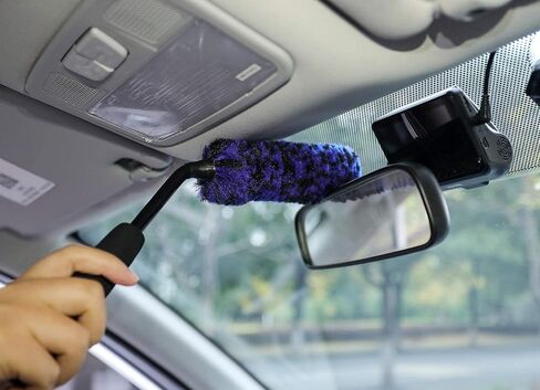 مجموعة فرش عجلات السيارة مكونة من 3 قطع - تتضمن فرشاة حافة العجلة بزاوية (3 فرش) (أزرق) in Kuwait