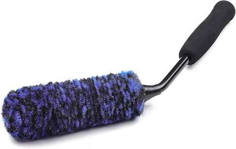 مجموعة فرش عجلات السيارة مكونة من 3 قطع - تتضمن فرشاة حافة العجلة بزاوية (3 فرش) (أزرق) in Kuwait