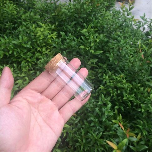 30x60mm 25ml Glass Vials Jars Test Tube With Cork Stopper Empty Glass Transparent Clear Bottles 12pcs (12, 25ml-30x60mm) in Saudi Arabia