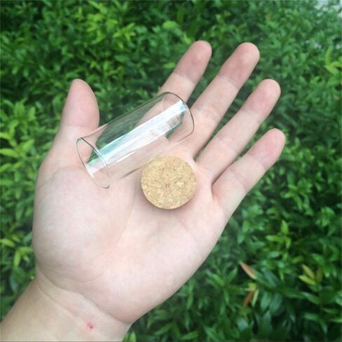 30x60mm 25ml Glass Vials Jars Test Tube With Cork Stopper Empty Glass Transparent Clear Bottles 12pcs (12, 25ml-30x60mm) in Saudi Arabia