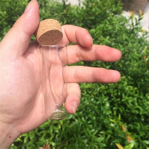 30x60mm 25ml Glass Vials Jars Test Tube With Cork Stopper Empty Glass Transparent Clear Bottles 12pcs (12, 25ml-30x60mm) in Saudi Arabia