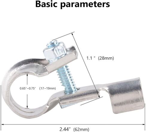 2 قطعة موصل طرفي للبطارية 12 فولت ~ 24 فولت، طقم بطارية، موصل سريع للبطارية مطلي بالقصدير من النحاس العام (اتصال مفتوح) in Kuwait