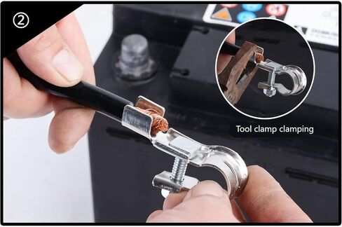 2 قطعة موصل طرفي للبطارية 12 فولت ~ 24 فولت، طقم بطارية، موصل سريع للبطارية مطلي بالقصدير من النحاس العام (اتصال مفتوح) in Kuwait