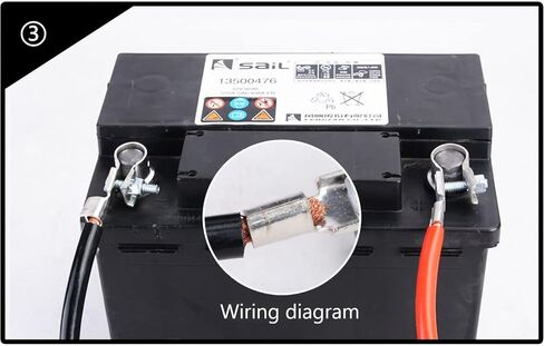 2 قطعة موصل طرفي للبطارية 12 فولت ~ 24 فولت، طقم بطارية، موصل سريع للبطارية مطلي بالقصدير من النحاس العام (اتصال مفتوح) in Kuwait