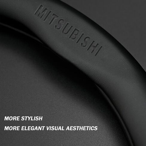 غطاء عجلة قيادة ميتسوبيشي مناسب حسب الطلب، غطاء جلدي فاخر من ألياف الكربون مع شعار ميتسوبيشي عجلة قيادة السيارة، مصمم لملحقات سيارة ميتسوبيشي in Kuwait