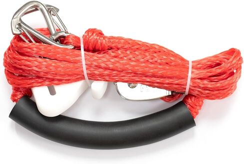Wakeboard Water ski Rope with Watersports Boat Self Centering Tow Harness 12 ft Red with 2 Hook for Rider for Boat Tubing Waterskiing Wakeboarding in Saudi Arabia
