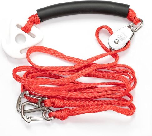 Wakeboard Water ski Rope with Watersports Boat Self Centering Tow Harness 12 ft Red with 2 Hook for Rider for Boat Tubing Waterskiing Wakeboarding in Saudi Arabia