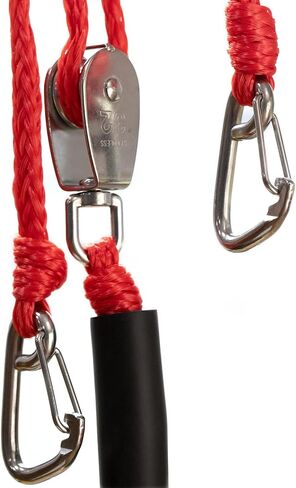 Wakeboard Water ski Rope with Watersports Boat Self Centering Tow Harness 12 ft Red with 2 Hook for Rider for Boat Tubing Waterskiing Wakeboarding in Saudi Arabia