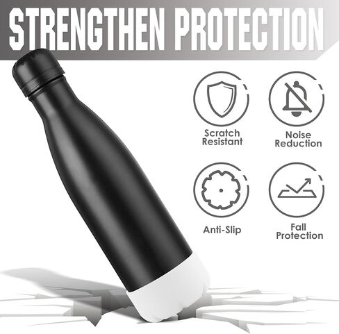 Silicone Boot Compatible with Owala Kids Water Bottle 14/16 oz & S'well 17oz Water Bottle and More 12/17 oz Stainless Steel Water Bottles, Anti-Slip Bottom Protector Sleeve in Saudi Arabia