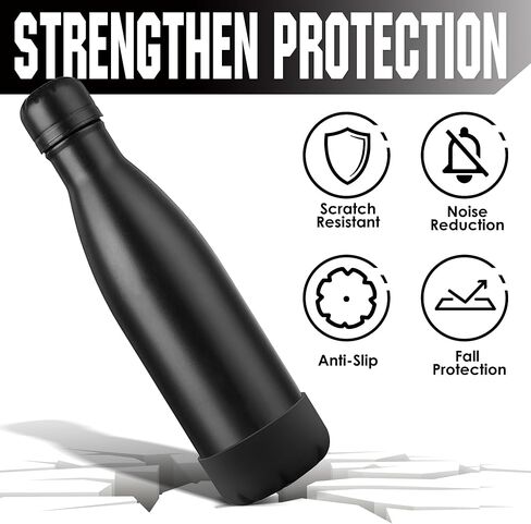 Silicone Boot Compatible with Owala Kids Water Bottle 14/16 oz & S'well 17oz Water Bottle and More 12/17 oz Stainless Steel Water Bottles, Anti-Slip Bottom Protector Sleeve in Kuwait