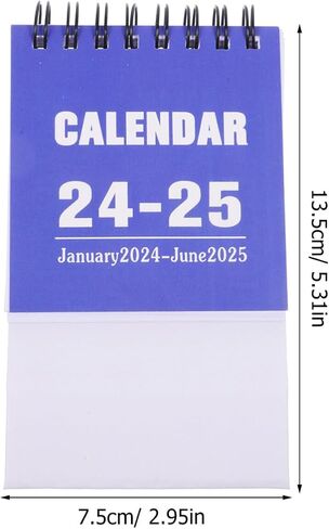 NUOBESTY Mini Desk Calendar 2024-2025 Monthly Desktop Calendar Standing Flip Calendar Academic Year Standing Desk Calendar Daily Planner Calendar for Home Office Desk Black in Saudi Arabia