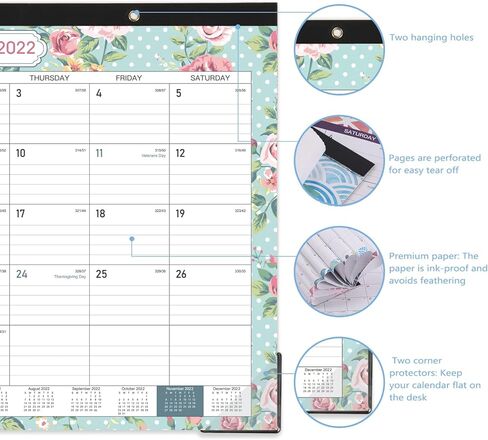 تقويم مكتب 2023 - تقويم 2023 18 تقويم شهري من يوليو 2022 - ديسمبر 2023، 12 بوصة × 17 بوصة، تقويم مكتب 2022-2023، كتل كبيرة مسطرة للتخطيط والتنظيم in Kuwait