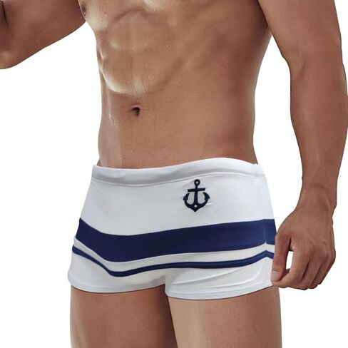 UXH Sexy Swimming Trunks Men's Boxer Swim Shorts Strips Surfing Bathing in Kuwait
