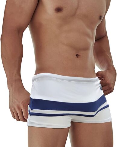 UXH Sexy Swimming Trunks Men's Boxer Swim Shorts Strips Surfing Bathing in Kuwait