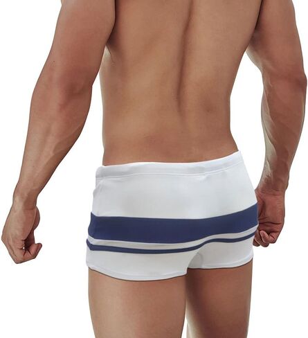 UXH Sexy Swimming Trunks Men's Boxer Swim Shorts Strips Surfing Bathing in Kuwait