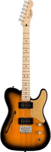 جيتار كهربائي Squier Paranormal Cabronita Thinline Telecaster، مع ضمان لمدة عامين، لونين Sunburst، لوحة أصابع من خشب القيقب in Saudi Arabia
