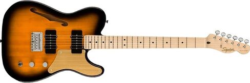جيتار كهربائي Squier Paranormal Cabronita Thinline Telecaster، مع ضمان لمدة عامين، لونين Sunburst، لوحة أصابع من خشب القيقب in Saudi Arabia