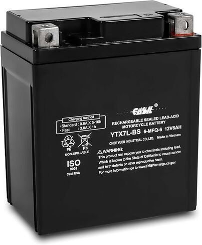 YTX7L-BS Battery 12V 6AH 100 CCA High Performance AGM SLA Power Sport Battery by Casil in Saudi Arabia