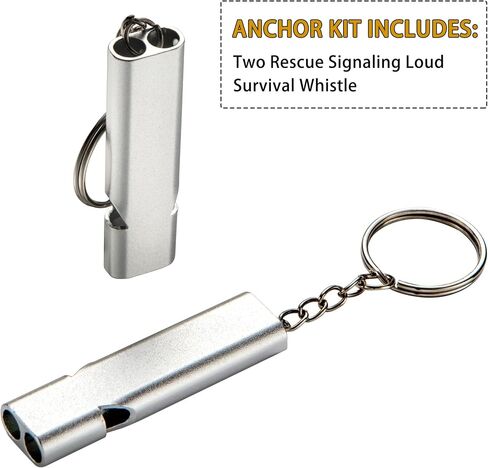 Kayak Anchor Kit, Jet Ski Anchor,Canoes Anchor, Paddle Boards Anchor, Sup Anchor, Extra Two Rescue Whistles (Silver) in Saudi Arabia