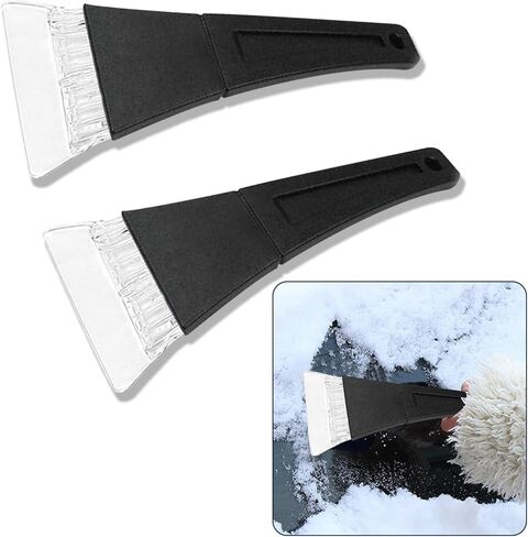 قطعتان من مكشطة ثلج السيارة، مكشطة ثلج الزجاج الأمامي للسيارة، مكشطة ثلج وثلج الزجاج الأمامي للسيارة، كاشطات ثلج السيارة إزالة الثلج الصقيع، أداة إزالة الصقيع للنوافذ البلاستيكية مناسبة لشاحنة السيارة (قطعتان) in Kuwait