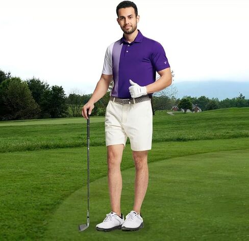 M MAELREG Mens Golf Polo Shirts Short Sleeve Dry Fit Casual Performance Moisture Wicking Color Block Polo Shirts for Men in Saudi Arabia