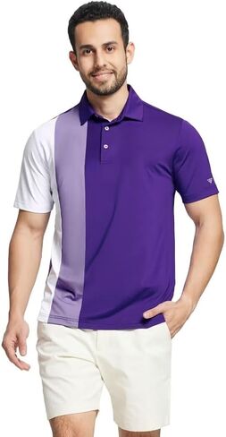 M MAELREG Mens Golf Polo Shirts Short Sleeve Dry Fit Casual Performance Moisture Wicking Color Block Polo Shirts for Men in Saudi Arabia
