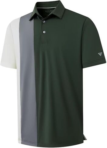M MAELREG Mens Golf Polo Shirts Short Sleeve Dry Fit Casual Performance Moisture Wicking Color Block Polo Shirts for Men in Saudi Arabia