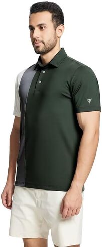 M MAELREG Mens Golf Polo Shirts Short Sleeve Dry Fit Casual Performance Moisture Wicking Color Block Polo Shirts for Men in Saudi Arabia