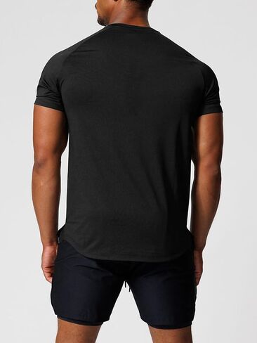 Runcati Mens Workout Short Sleeve T-Shirt Moisture Wicking Running Athletic Stretch Tee Tops in Saudi Arabia