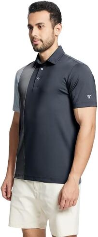 M MAELREG Mens Golf Polo Shirts Short Sleeve Dry Fit Casual Performance Moisture Wicking Color Block Polo Shirts for Men in Kuwait