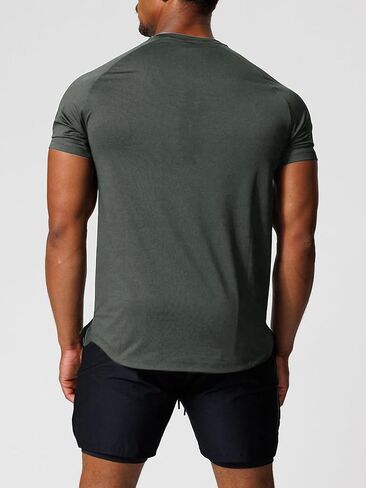 Runcati Mens Workout Short Sleeve T-Shirt Moisture Wicking Running Athletic Stretch Tee Tops in Saudi Arabia