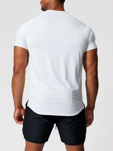 Runcati Mens Workout Short Sleeve T-Shirt Moisture Wicking Running Athletic Stretch Tee Tops in Saudi Arabia
