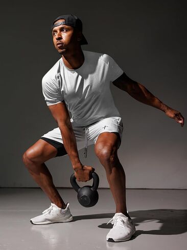 Runcati Mens Workout Short Sleeve T-Shirt Moisture Wicking Running Athletic Stretch Tee Tops in Saudi Arabia