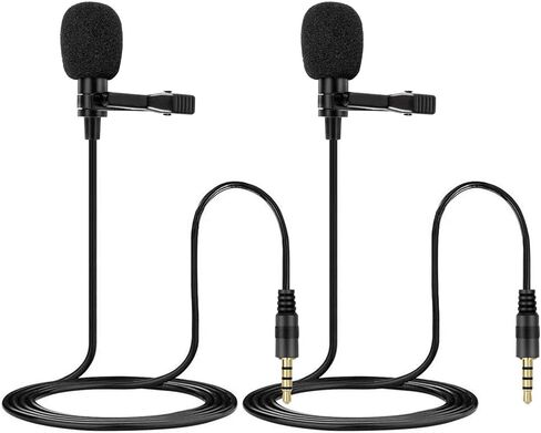 2 Pack Lapel Microphone Fit for Rode Wireless GO 2 / II & DJI Mic, Sennheiser Wireless System Bodypack Transmitter, Bodypack Transmitters Condenser Mic for Lecture broadcasts and Live Performances in Kuwait