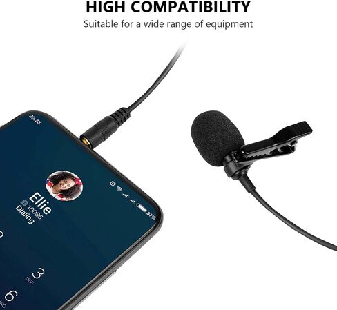 2 Pack Lapel Microphone Fit for Rode Wireless GO 2 / II & DJI Mic, Sennheiser Wireless System Bodypack Transmitter, Bodypack Transmitters Condenser Mic for Lecture broadcasts and Live Performances in Kuwait
