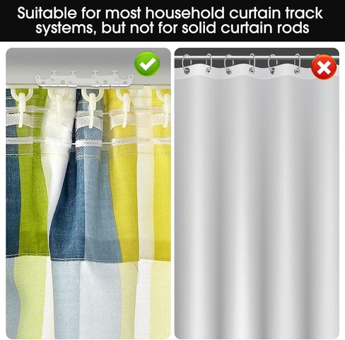 Curtains Prevent Light Leakage Track Anti Light Leakage Cross Magnetic Closure Automatic Pulley Crossover with 8 Pcs Curtain Magnet Closure Magnet Clips for Traverse Curtain Track Rods in Saudi Arabia