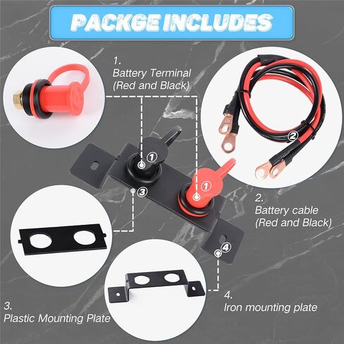 UTV Car Slingshot Battery Jump Post، شحن البطارية عن بعد ومجموعة نقل أطراف بطارية القفز لـ UTV ATV Can-Am X3 Car Trucks RV Tractor Mower Boat، يناسب فتحات المصنع والأجهزة in Kuwait