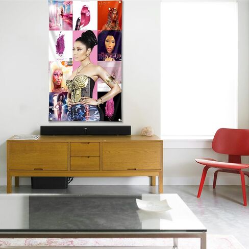 Minaj الموسيقى نسيج نيكي المفروشات مع الحلقات النحاسية لديكور غرفة النوم الكلية، 3x5 قدم الجدار شنقا ألبوم الموسيقى المفروشات لغرفة النوم ديكورات غرفة المعيشة المنزل in Kuwait