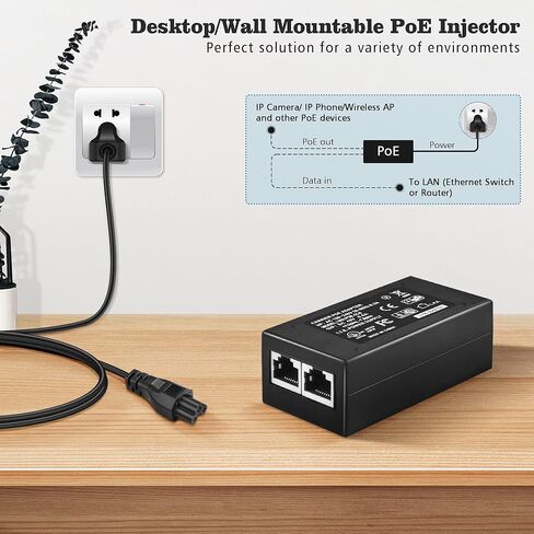 Active PoE Splitter Adapter 48V to 12V IEEE 802.3af in Kuwait