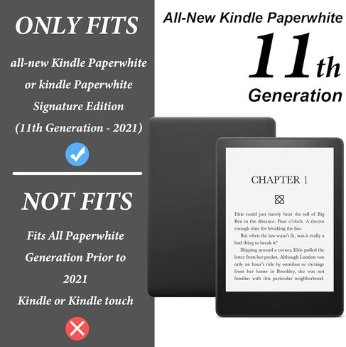 حافظة لجهاز Kindle Paperwhite الجيل الحادي عشر 2021 مقاس 6.8 بوصات، غطاء قماشي ممتاز مع تنبيه/غفو تلقائي وزوايا عرض متعددة لجهاز Kindle Paperwhite مقاس 6.8 بوصات للقارئ الإلكتروني Kindle Paperwhite & Signature Edition (Mandula Galaxy) in Kuwait