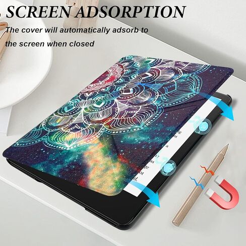 حافظة لجهاز Kindle Paperwhite الجيل الحادي عشر 2021 مقاس 6.8 بوصات، غطاء قماشي ممتاز مع تنبيه/غفو تلقائي وزوايا عرض متعددة لجهاز Kindle Paperwhite مقاس 6.8 بوصات للقارئ الإلكتروني Kindle Paperwhite & Signature Edition (Mandula Galaxy) in Kuwait