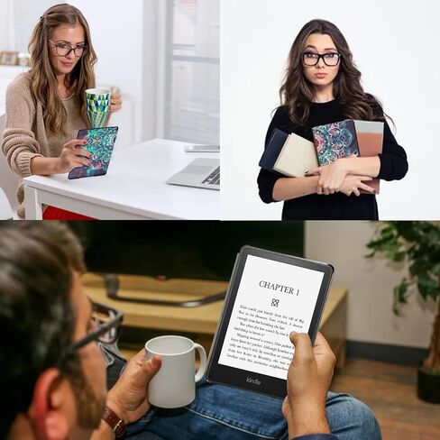 حافظة لجهاز Kindle Paperwhite الجيل الحادي عشر 2021 مقاس 6.8 بوصات، غطاء قماشي ممتاز مع تنبيه/غفو تلقائي وزوايا عرض متعددة لجهاز Kindle Paperwhite مقاس 6.8 بوصات للقارئ الإلكتروني Kindle Paperwhite & Signature Edition (Mandula Galaxy) in Kuwait