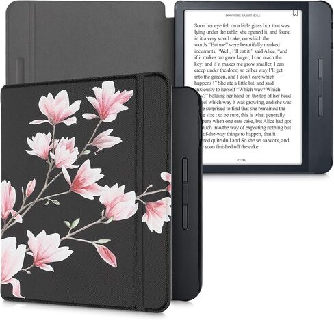 kwmobile Case Compatible with Kobo Libra H2O Case - eReader Cover - Travel Black/Multicolor in Saudi Arabia