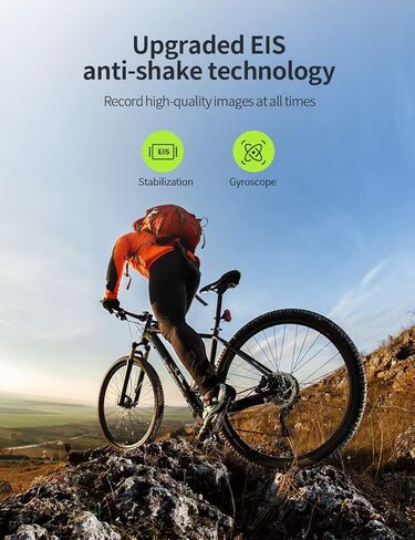 Action CAM 4K/30fps 20MP Gyroscope Anti-Vibration 40M Underwater Wi-Fi Camera Wide Angle 170° Camera with 2x1050mAh Battery, Photo Bag and Accessories in Saudi Arabia