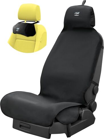 Waterproof Car Seat Cover - Washable & Deodorant Sweat Protector for Post Workout, Women Men Dogs' Universal Seat Covers for Cars Trucks SUV, Use as Neck Pillow in Saudi Arabia