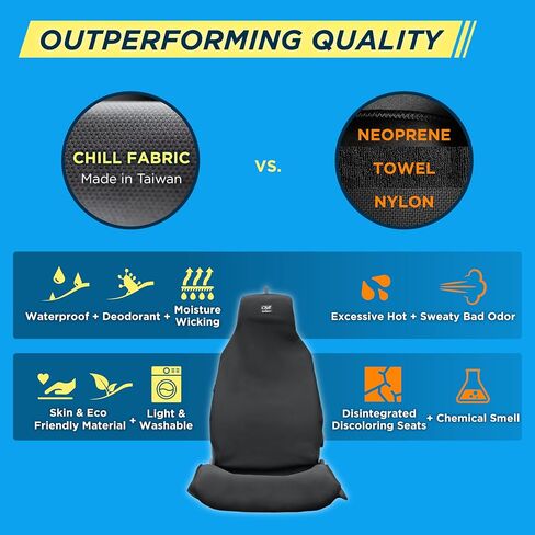Waterproof Car Seat Cover - Washable & Deodorant Sweat Protector for Post Workout, Women Men Dogs' Universal Seat Covers for Cars Trucks SUV, Use as Neck Pillow in Saudi Arabia