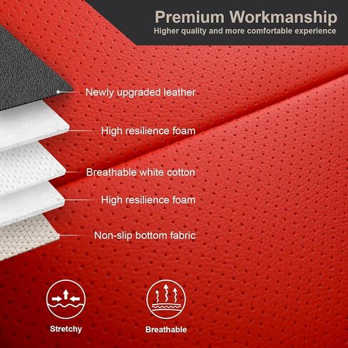 GIANT PANDA Custom Fit Full Set Car Seat Covers for Ford Mustang Convertible 2015 2016 2017 2018 2019 2020 2021 2022 2023 2024, Faux Leather, Black in Kuwait